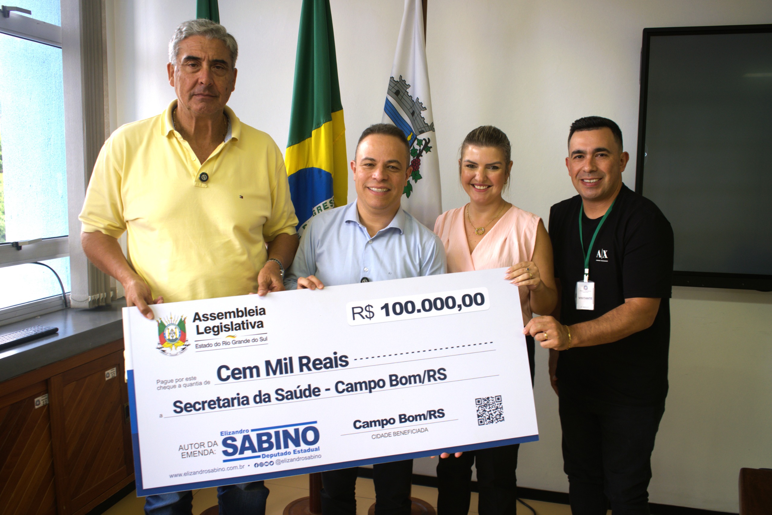 Deputado Sabino destina R$ 100 mil para a Saúde de Campo Bom