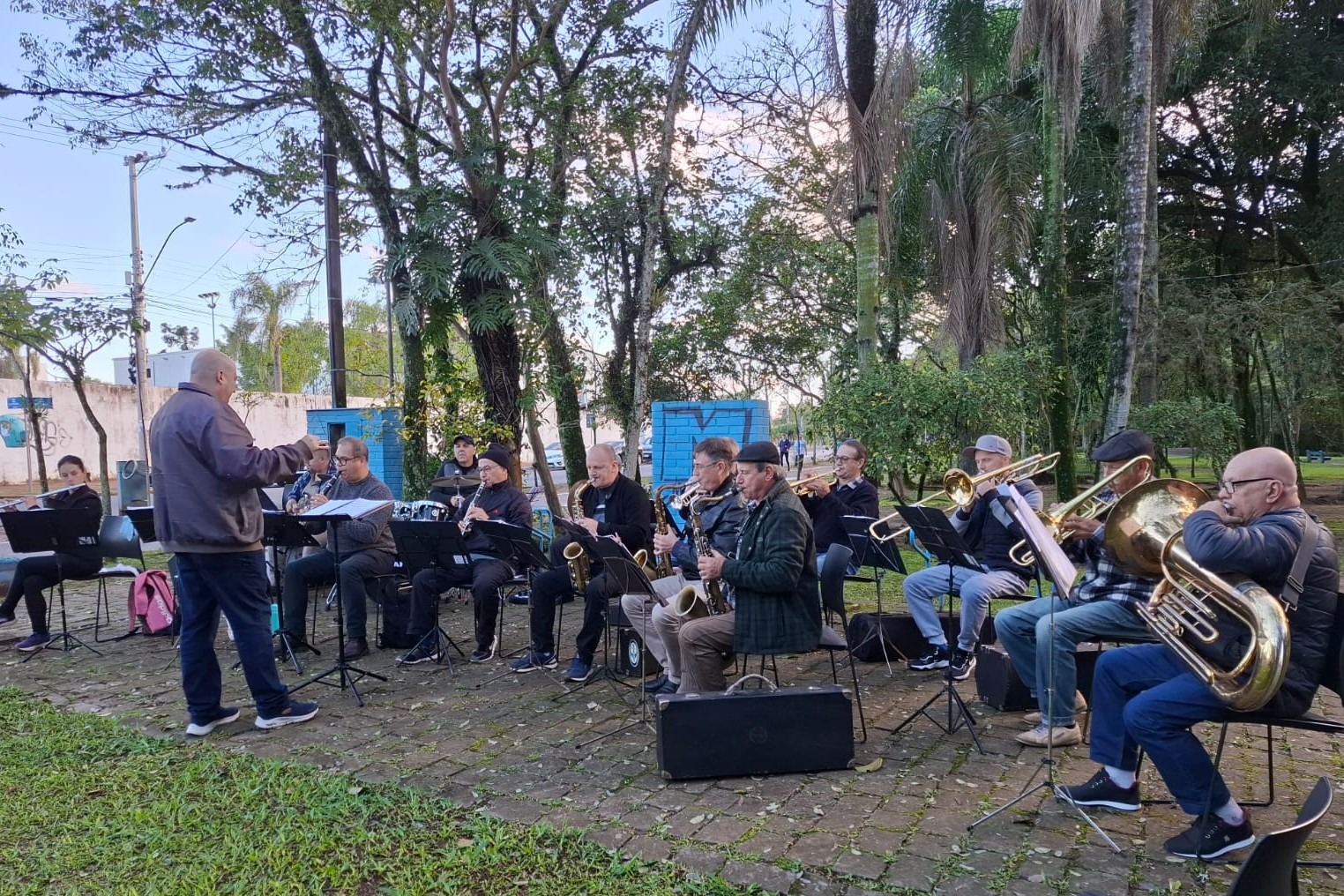 Banda Municipal fez mais um ensaio aberto no domingo (15)