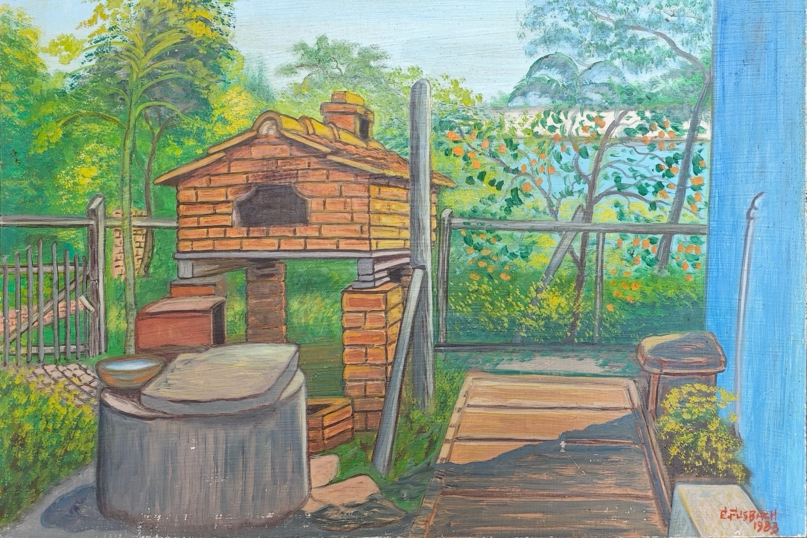 Obra de Estephanio Fusbach exposta na Galeria de Arte