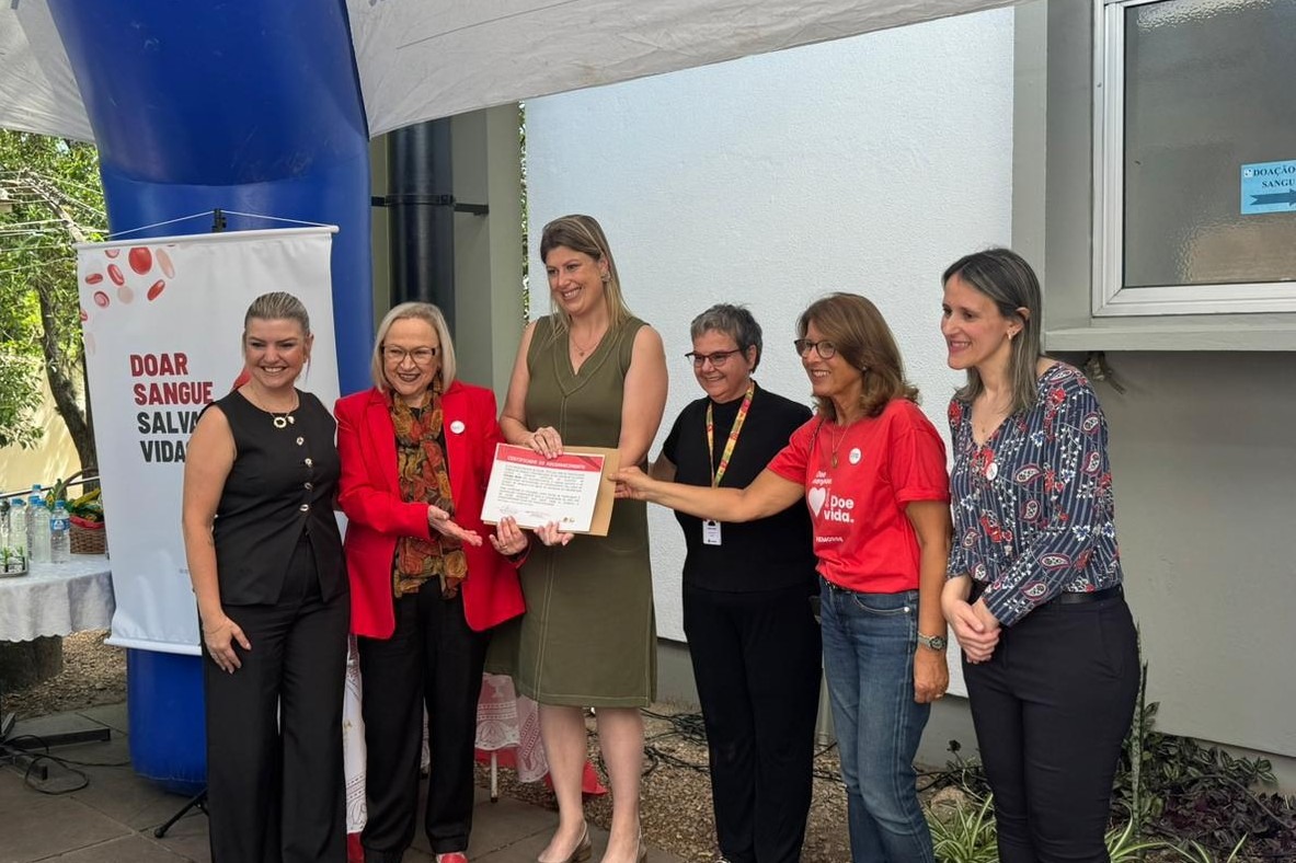 Campo Bom recebe certificado estadual por destaque nas ações de doação de sangue