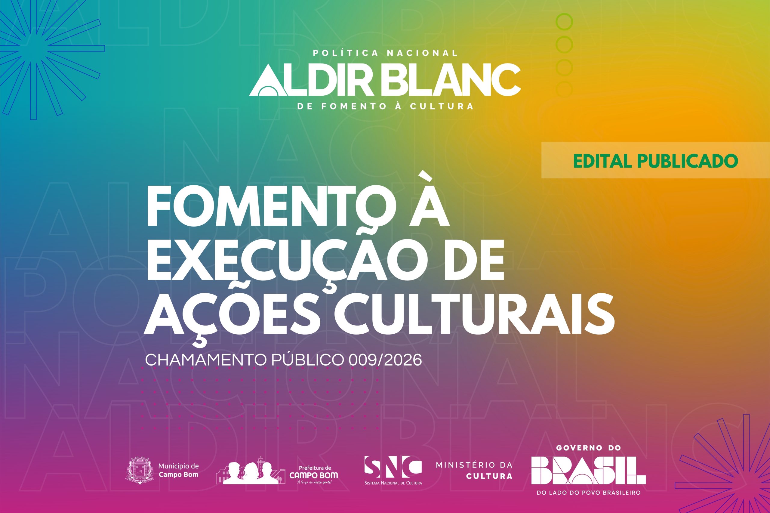 Campo Bom lança primeiro edital de fomento cultural do segundo ciclo da Política Nacional Aldir Blanc