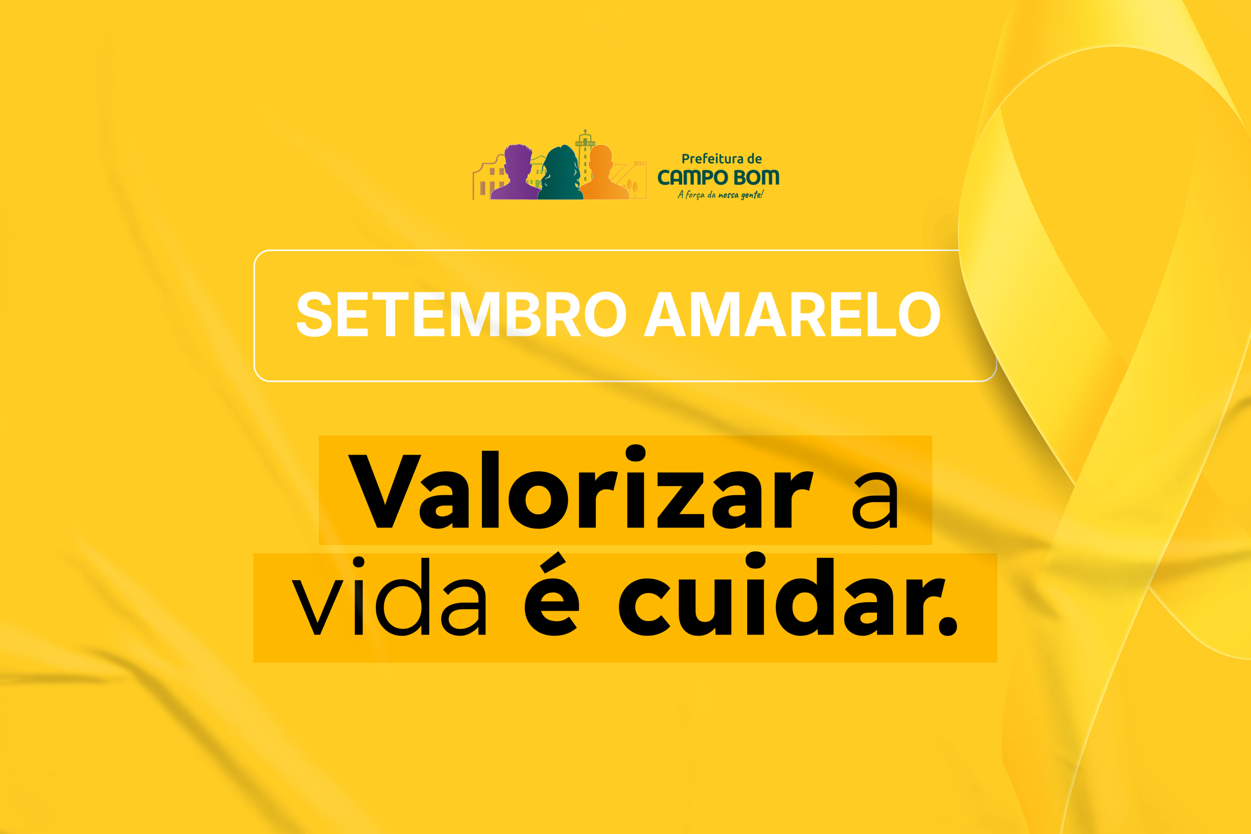 Saúde de Campo Bom realiza ações de prevenção ao suicídio no Setembro Amarelo